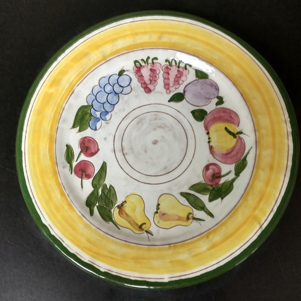 1940's Stangl Della Ware Festival 9.25" Dinner Plate Fruit * Good Condition*